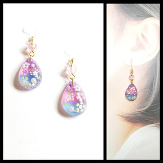 No.1519-C　フラワーモチーフ☆春ピアス・イヤリング(ピアス)