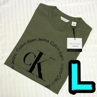 Calvin Klein - 【新品】カルバンクライン　Tシャツ　L　カーキ　Calvin Klein