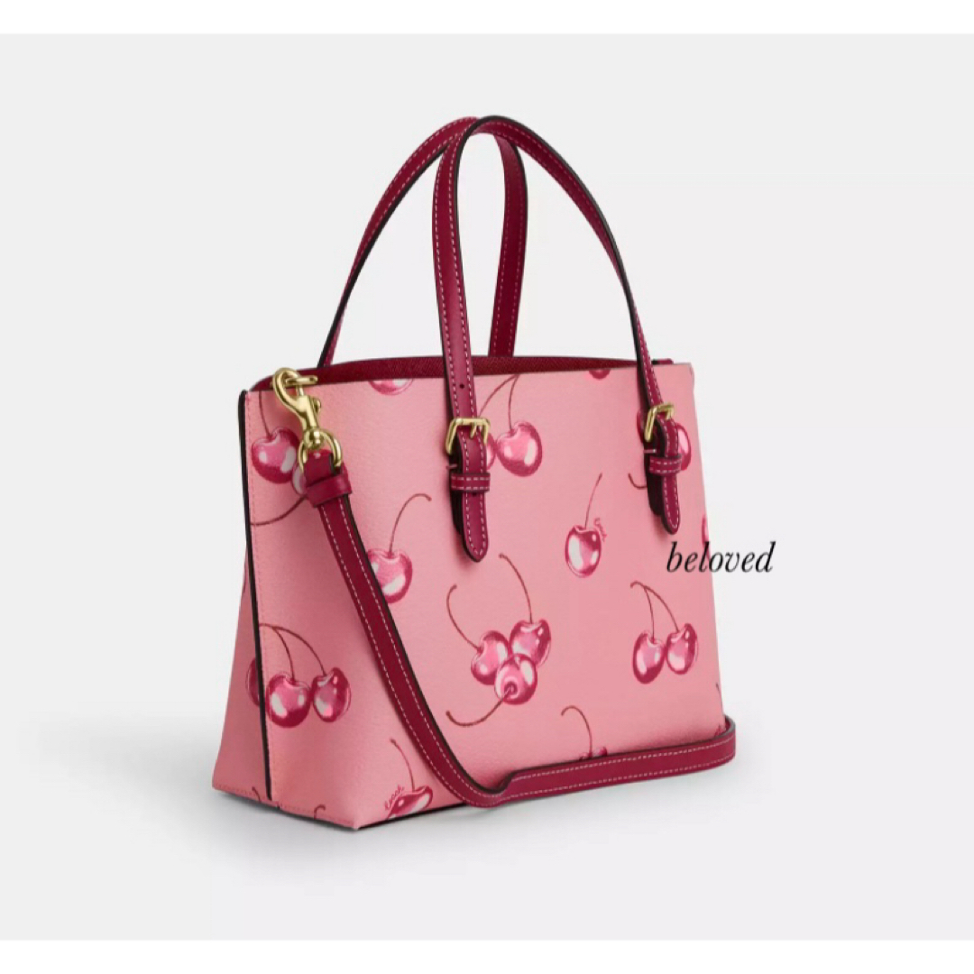 COACH - 新作 coach コーチ モリー トート 25 チェリー プリント COACH - 新作 coach コーチ モリー トート 25 チェリー プリント