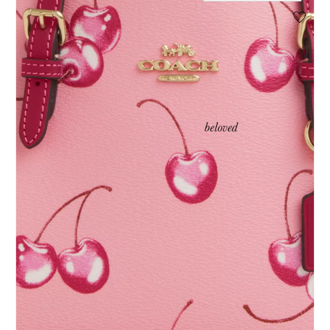 COACH - 新作 coach コーチ モリー トート 25 チェリー プリント COACH - 新作 coach コーチ モリー トート 25 チェリー プリント