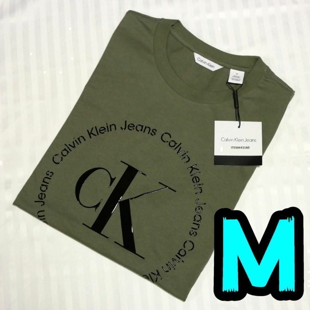 Calvin Klein(カルバンクライン)の【新品】カルバンクライン　Tシャツ　M　カーキ　Calvin Klein メンズのトップス(Tシャツ/カットソー(半袖/袖なし))の商品写真