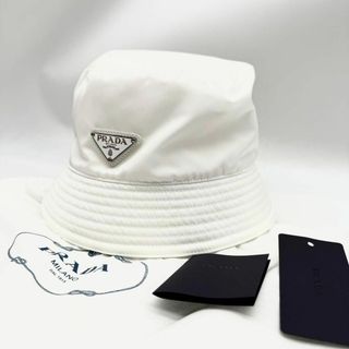 PRADA - 【美品・付属品付き】プラダ Re-Nylon バケットハット ナイロン ホワイト