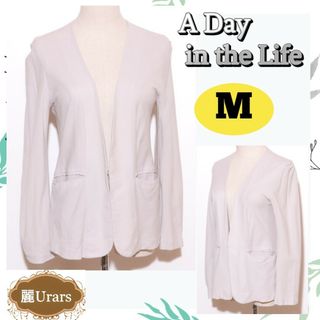 アデイインザライフ(a day in the life)の★美品★アデイインザライフ トップス ジャケット カーディガン 長袖 サイズM(ノーカラージャケット)