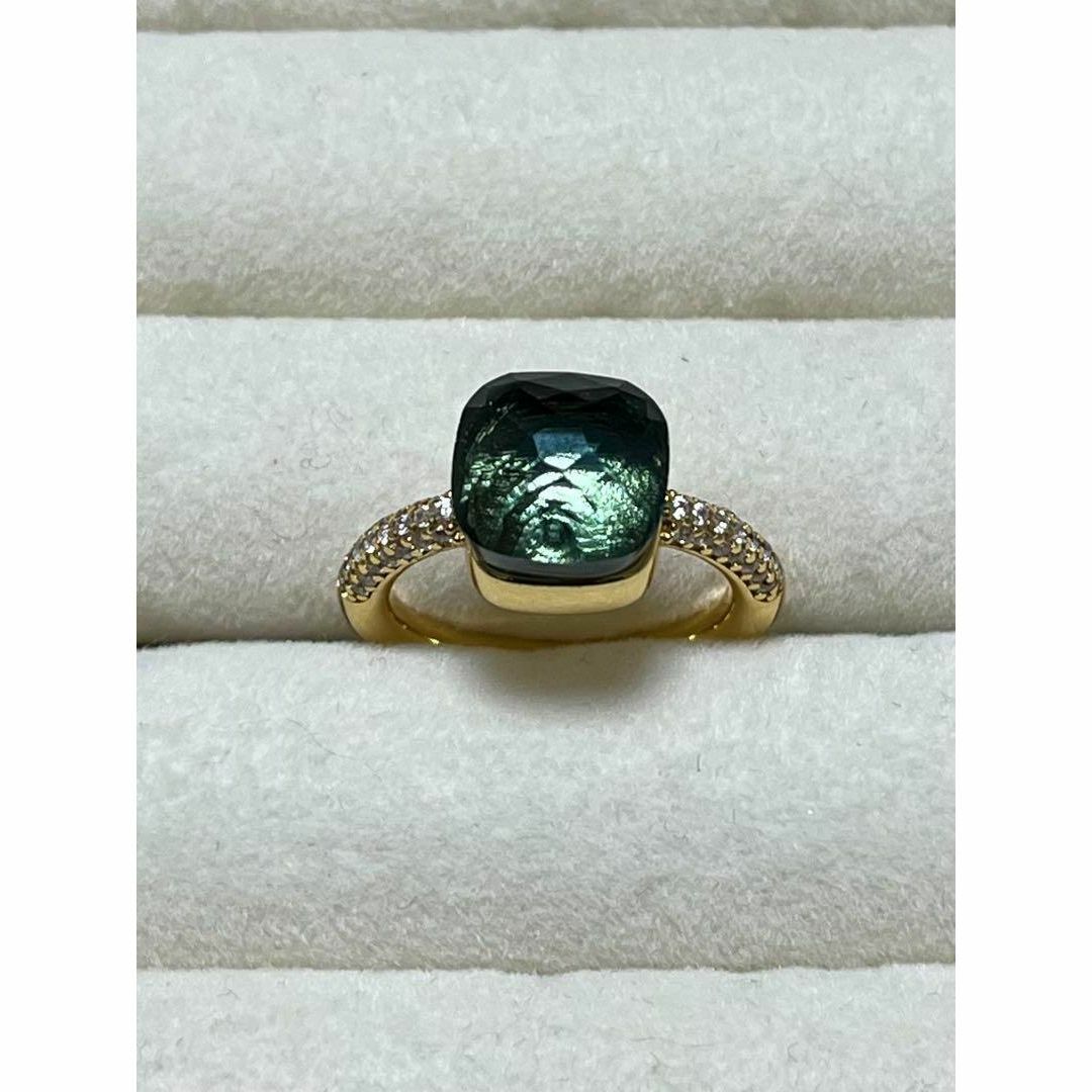 008深海ブルーキャンディーリング　指輪　ストーン ポメラート風ヌードリング レディースのアクセサリー(リング(指輪))の商品写真