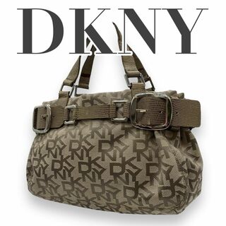 ダナキャランニューヨーク(DKNY)のDKNY　ロゴ柄 S11　キャンバス　総柄　ハンドバッグ　リザードハンドル(ハンドバッグ)