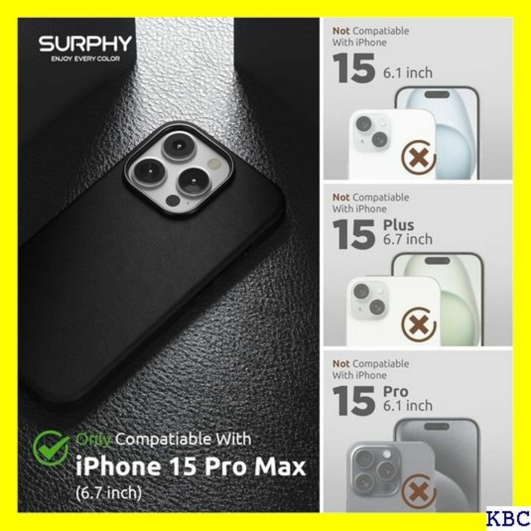 SURPHY iPhone15pro max用ケース マグ 付く ブラック 87 スマホ/家電/カメラのスマホ/家電/カメラ その他(その他)の商品写真