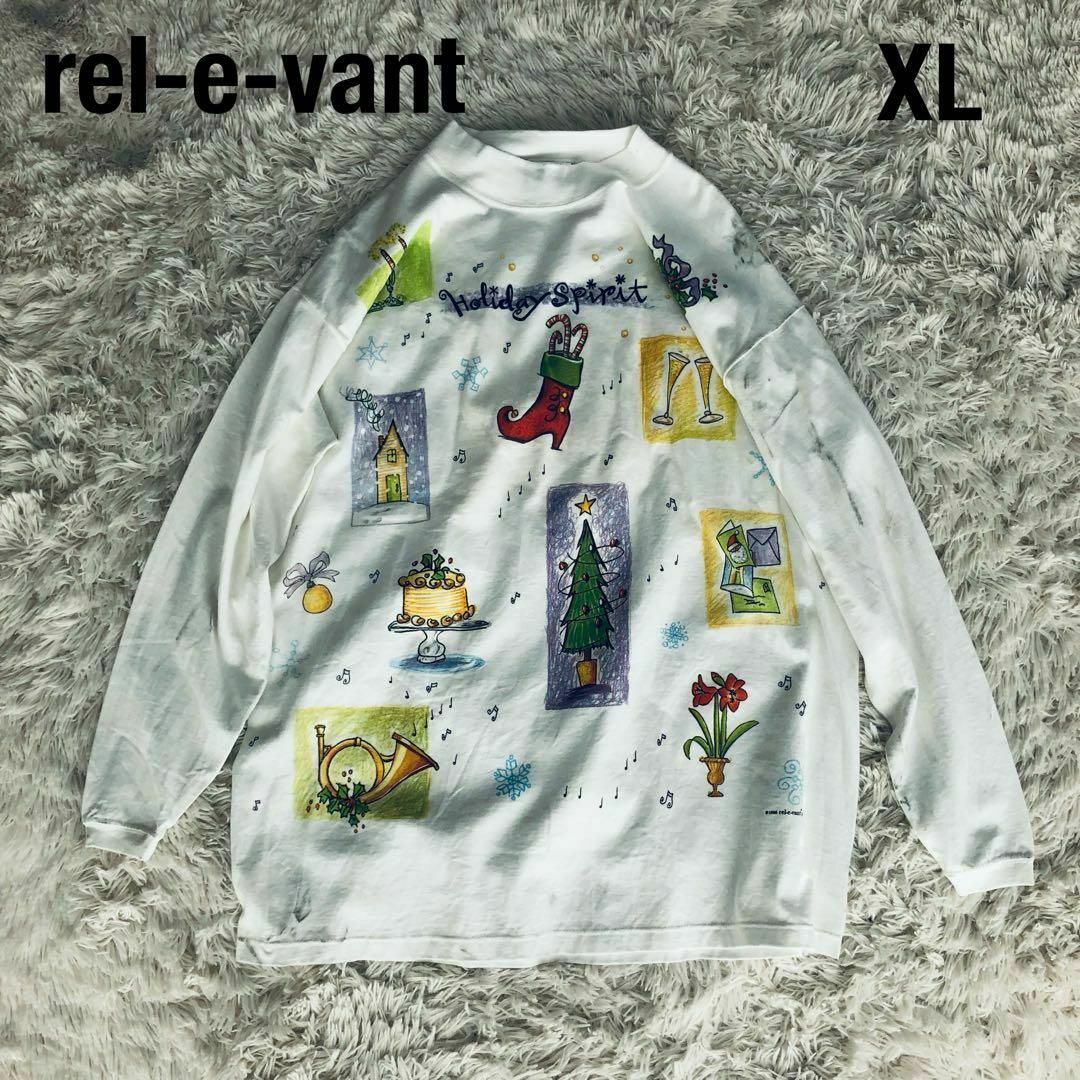 Rel-e-vant productsのロンTシャツカットソーUSA製XL メンズのトップス(Tシャツ/カットソー(七分/長袖))の商品写真