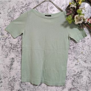 COMME CA ISM ミントグリーン　カットソーM M / コムサイズム(Tシャツ(半袖/袖なし))