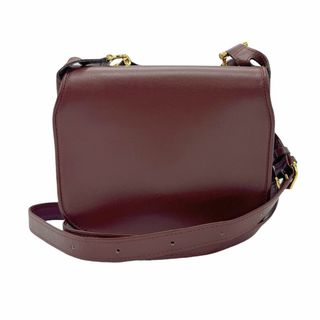 Cartier - カルティエ CARTIER ショルダーバッグ マストライン レザー ボルドー レディース 送料無料【中古】 z0915