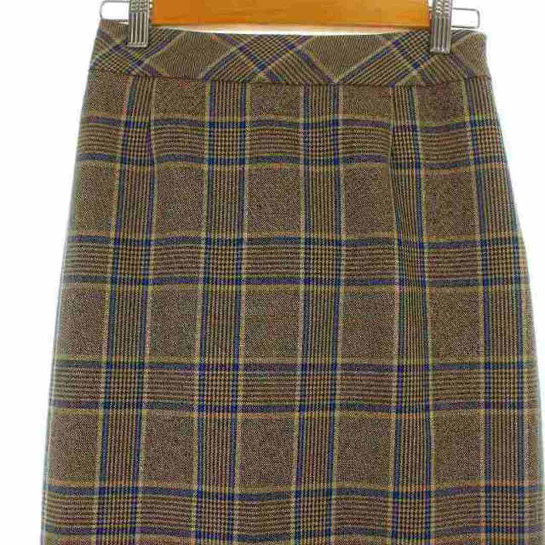ESTNATION(エストネーション)のエストネーション タイトスカート ミモレ ロング チェック 36 S ベージュ レディースのスカート(ロングスカート)の商品写真