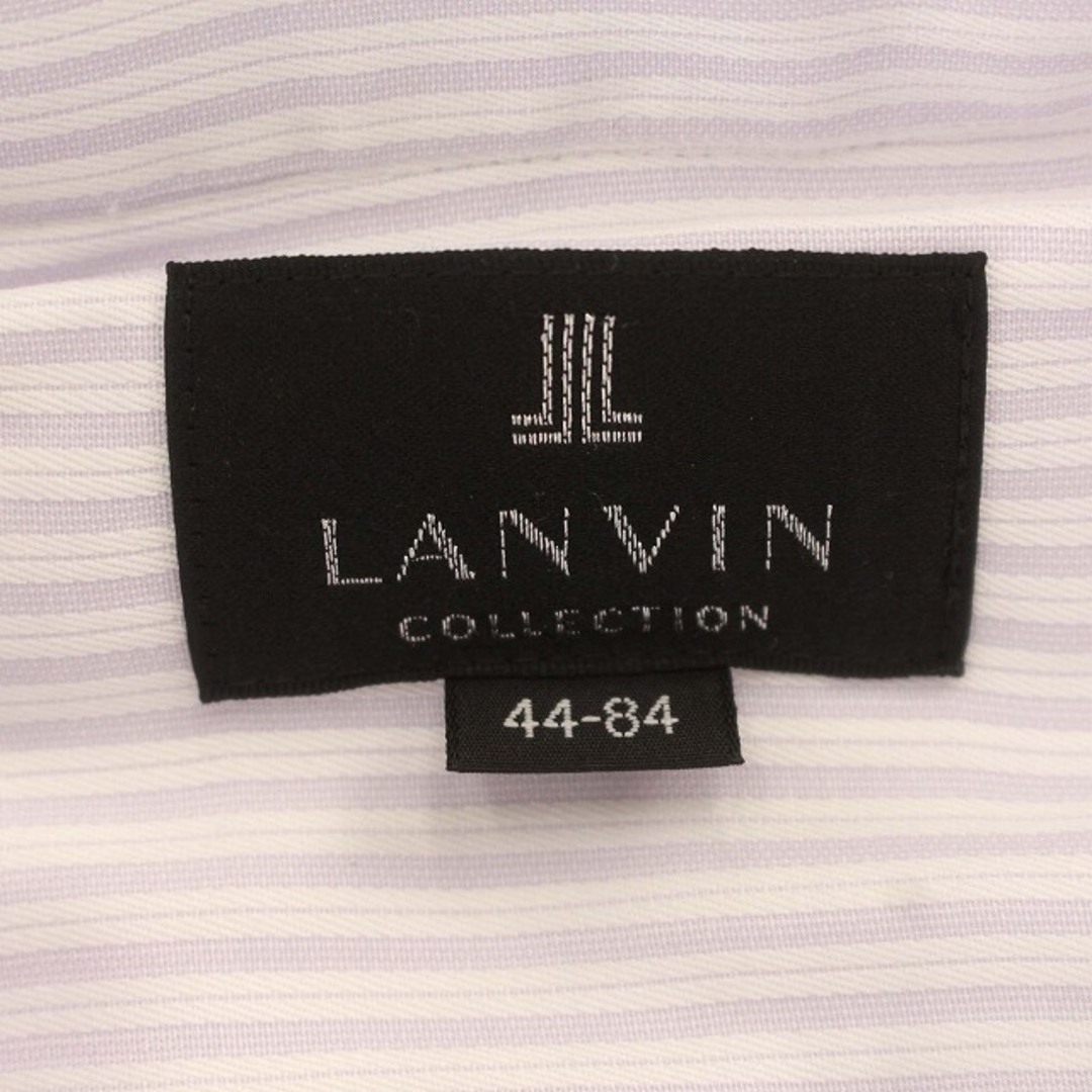 LANVIN(ランバン)のランバン LANVIN シャツ ストライプ ワイシャツ 長袖 L相当 白 紫 メンズのトップス(シャツ)の商品写真