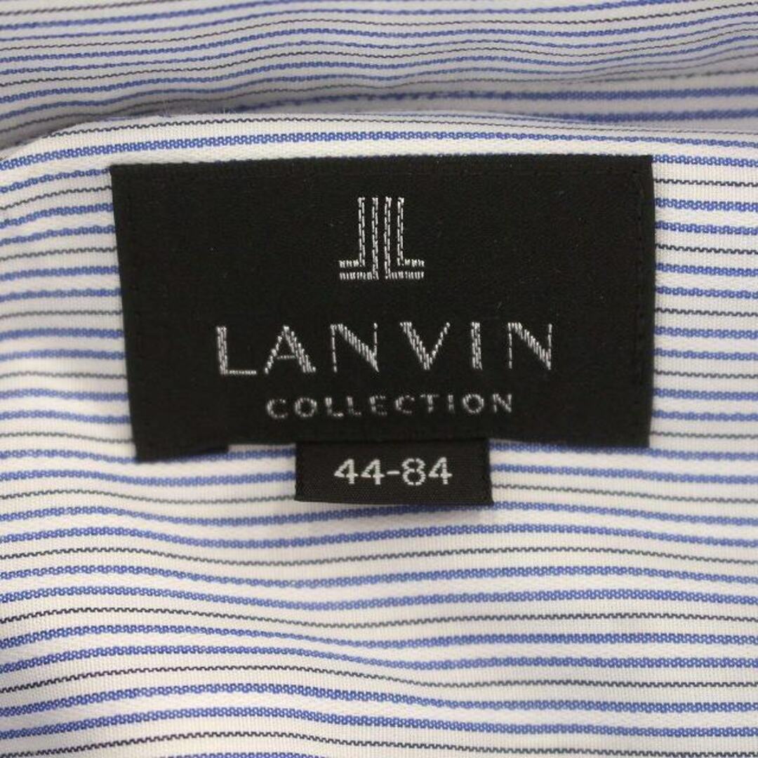 LANVIN(ランバン)のランバン LANVIN シャツ ストライプ ワイシャツ 長袖 L相当 白 青 メンズのトップス(シャツ)の商品写真
