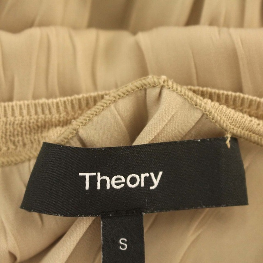 theory(セオリー)のtheory セオリー ノースリーブ ワンピース ロング プリーツ  ベージュ レディースのワンピース(ロングワンピース/マキシワンピース)の商品写真