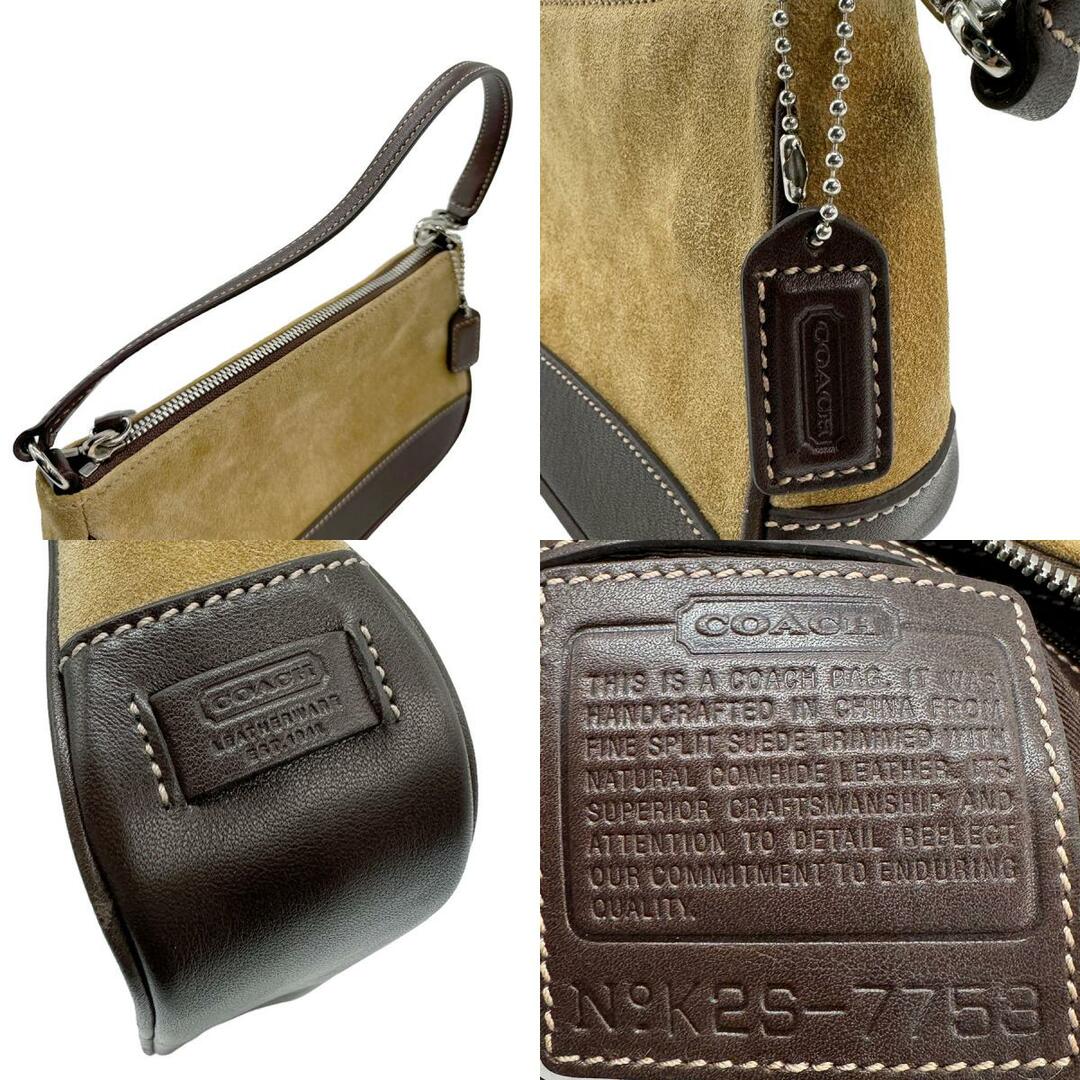 COACH(コーチ)のコーチ COACH ハンドバッグ スエード/レザー ブラウン×ベージュ レディース 送料無料【中古】 z0951 レディースのバッグ(ハンドバッグ)の商品写真