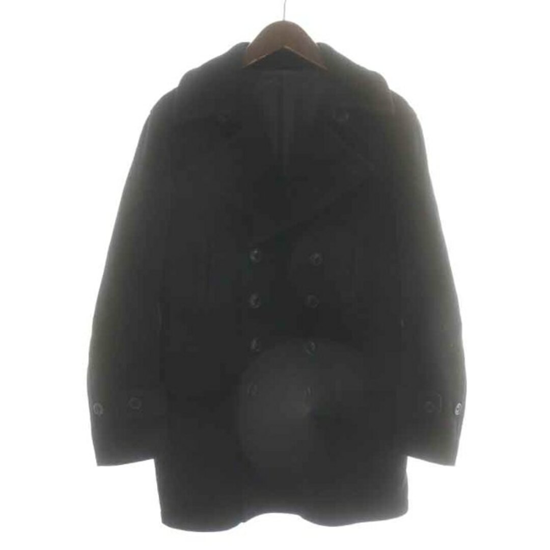 Scye(サイ)のサイ SCYE Pコート ピーコート ショート ダブル ウール 36 S 黒 メンズのジャケット/アウター(ピーコート)の商品写真
