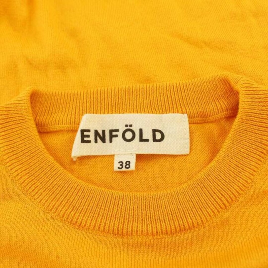 ENFOLD(エンフォルド)のエンフォルド ENFOLD カットソー ノースリーブ シルク 38 M オレンジ レディースのトップス(カットソー(半袖/袖なし))の商品写真