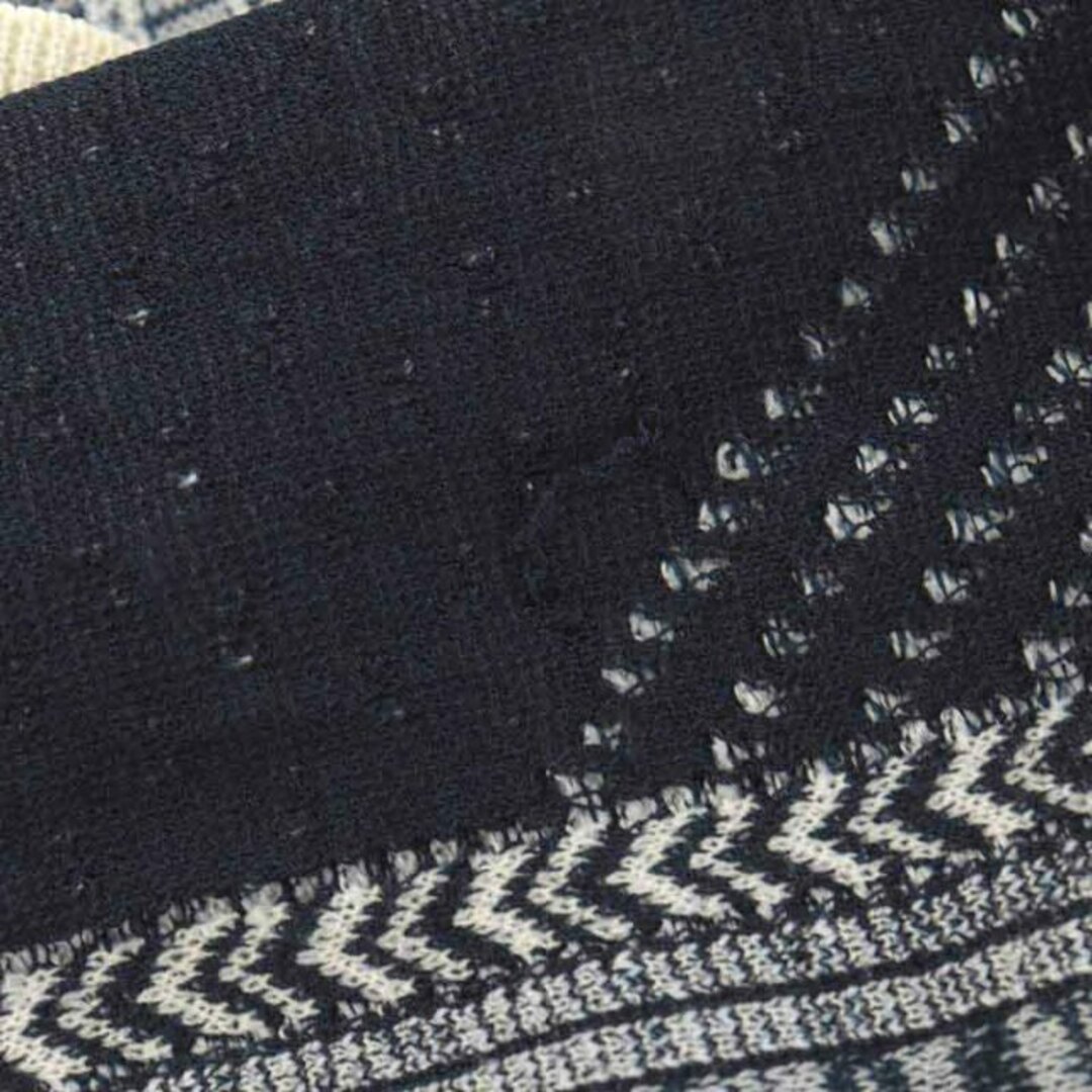 マメクロゴウチ Osmanthus ニット セーター 長袖 1 S 紺 白 レディースのトップス(ニット/セーター)の商品写真