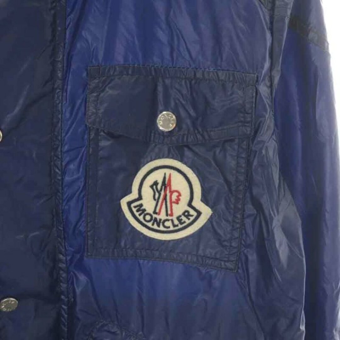 MONCLER(モンクレール)のMONCLER ARGENT ジャケット ブルゾン スタンドカラー 1 M 紺 メンズのジャケット/アウター(ブルゾン)の商品写真