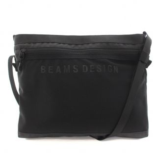 BEAMS - ビームス ショルダーバッグ サコッシュ メッシュ 切替 ロゴプリント 黒