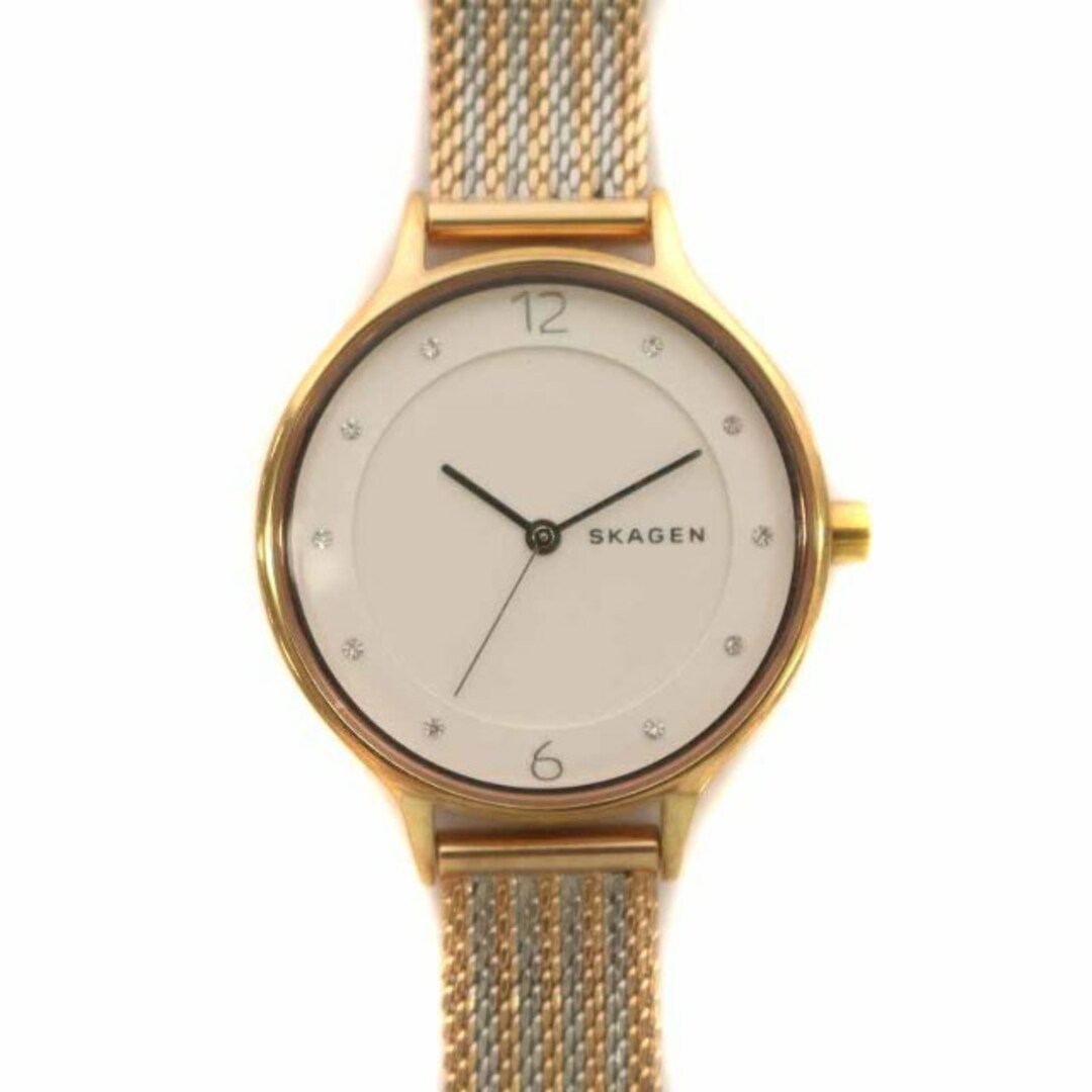 SKAGEN(スカーゲン)のスカーゲン Anita Lille ツートーン スチールリップルメッシュウォッチ レディースのファッション小物(腕時計)の商品写真