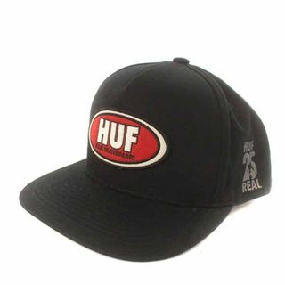 HUF 帽子 ベースボールキャップ 野球帽 REAL SKATEBOARDS 黒