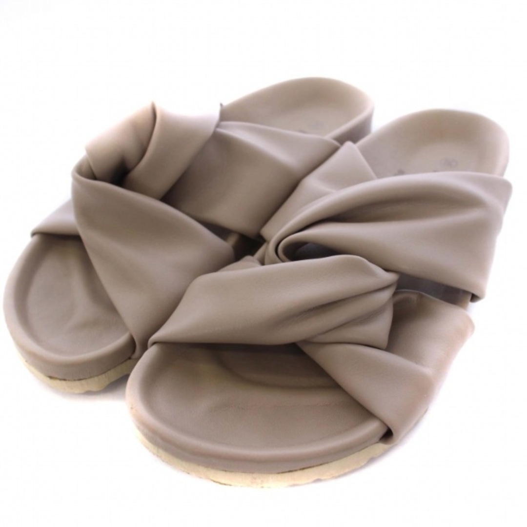 プラクトン PLAKTON サンダル フラット 22.5cm ベージュ レディースの靴/シューズ(サンダル)の商品写真