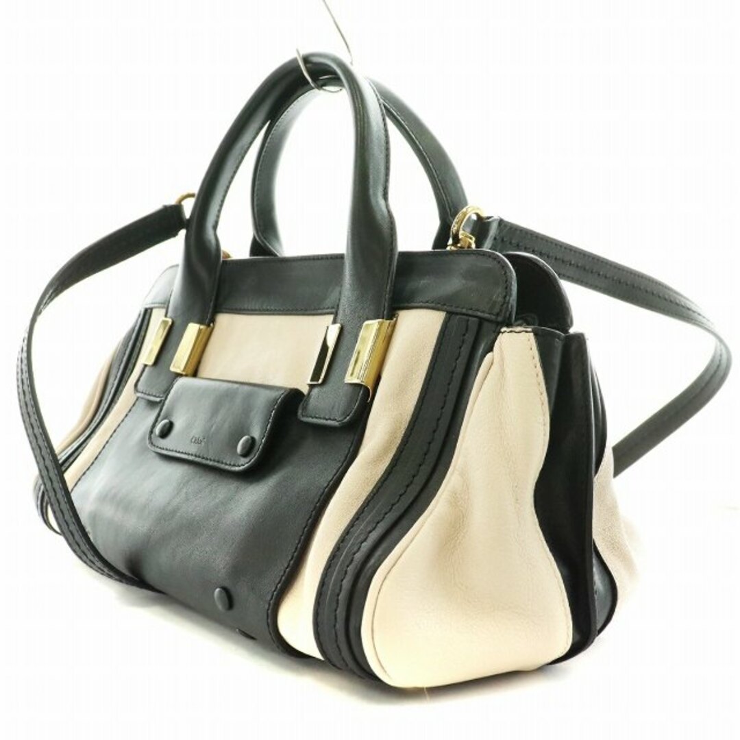 Chloe(クロエ)のクロエ アリス ショルダーバッグ ハンドバッグ 2way レザー ベージュ 黒 レディースのバッグ(ショルダーバッグ)の商品写真