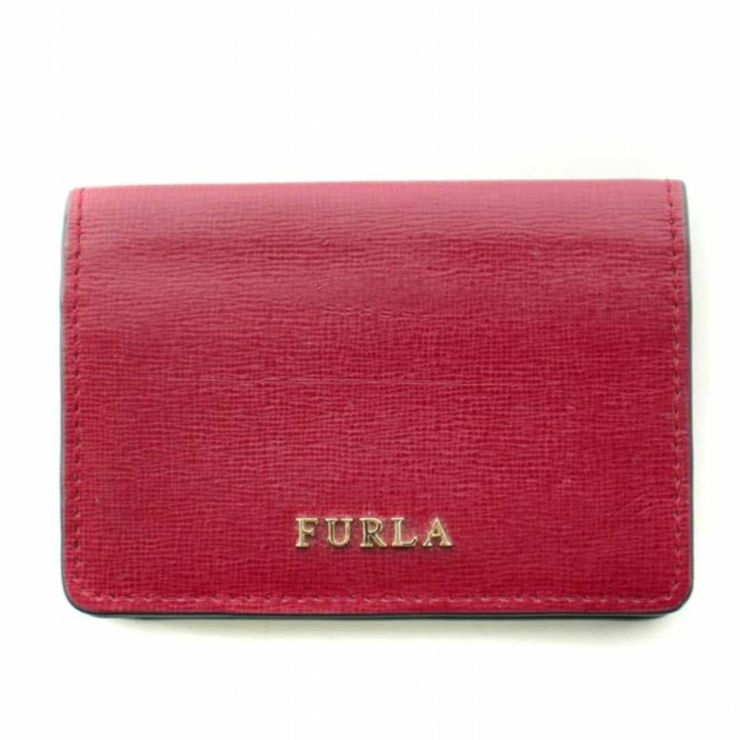 Furla(フルラ)のフルラ カードケース 名刺入れ ロゴ エンボスレザー ボルドー 984337 レディースのファッション小物(名刺入れ/定期入れ)の商品写真