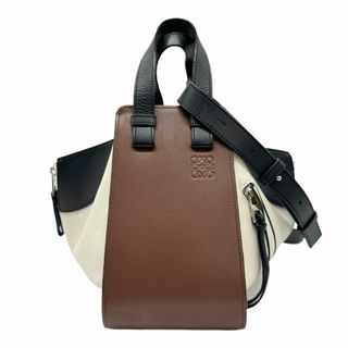 ロエベ(LOEWE)のロエベ LOEWE ショルダーバッグ ハンモック スモール レザー ブラウン×ブラック×アイボリー レディース 送料無料【中古】 z0930(ショルダーバッグ)