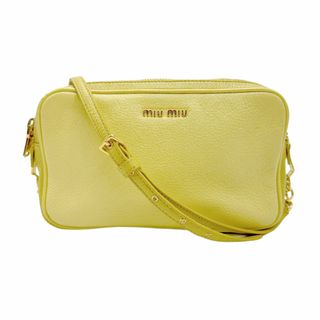 ミュウミュウ(miumiu)のミュウミュウ MIUMIU ショルダーバッグ レザー イエロー レディース RT0539 送料無料【中古】 z0950(ショルダーバッグ)