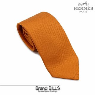 エルメス(Hermes)の新品 エルメス ネクタイ Hブロック 030190T FACONNEE H24 シルク100％ ポティロン オレンジ系(ネクタイ)