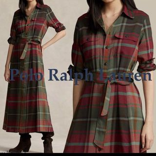 POLO RALPH LAUREN - 現行POLO RALPHLAUREN大人気即完売ベルデットロングシャツワンピース