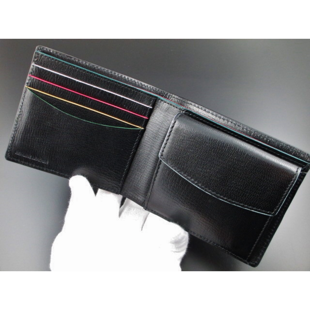 Paul Smith(ポールスミス)の☆ラスト1点限り☆新品☆箱付 ポールスミス カラーフラッシュ 二つ折り財布 黒☆ メンズのファッション小物(折り財布)の商品写真