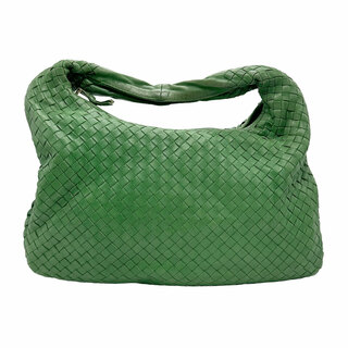 Bottega Veneta - ボッテガヴェネタ BOTTEGAVENETA ハンドバッグ イントレチャート レザー グリーン レディース 送料無料【中古】 z0977