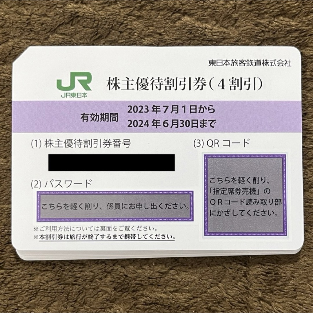 JR(ジェイアール)の【即日発送】JR東日本 東日本旅客鉄道 株主優待券 2枚 チケットの優待券/割引券(その他)の商品写真