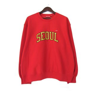 シュプリーム(Supreme)のシュプリーム Supreme ■ 【 Seoul Shop Small Box Crewneck 】 ソウル ショップ スモール ボックスロゴ クルーネック スウェット トレーナー　h0777(スウェット)