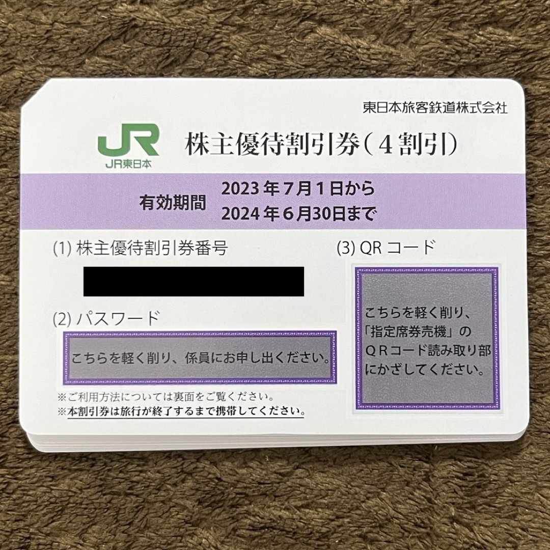 JR(ジェイアール)の【即日発送】JR東日本 東日本旅客鉄道 株主優待券 1枚 チケットの優待券/割引券(その他)の商品写真