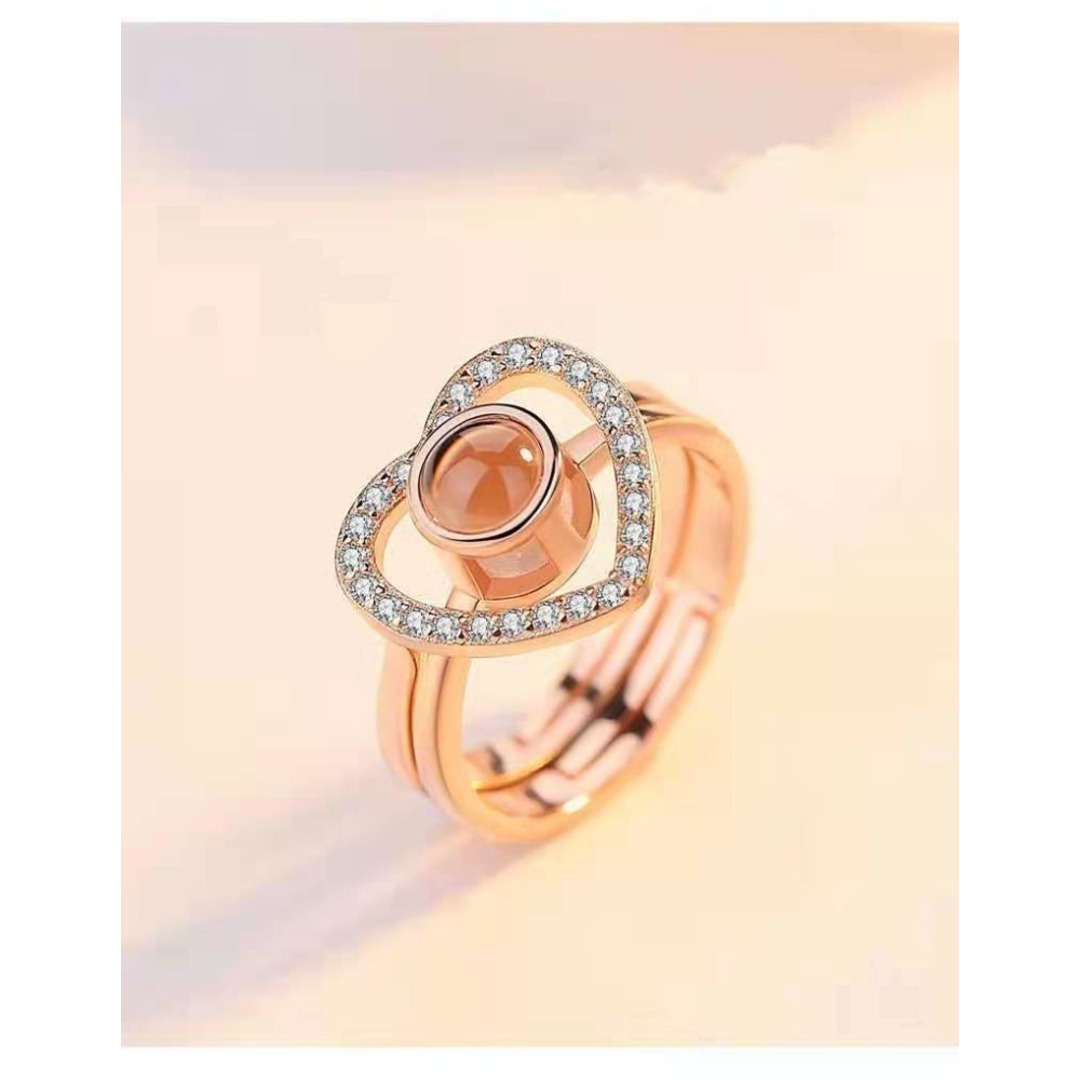 【残１】レディース　アクセサリー　リング　指輪　ピンクゴールド　ハート　シンプル レディースのアクセサリー(リング(指輪))の商品写真