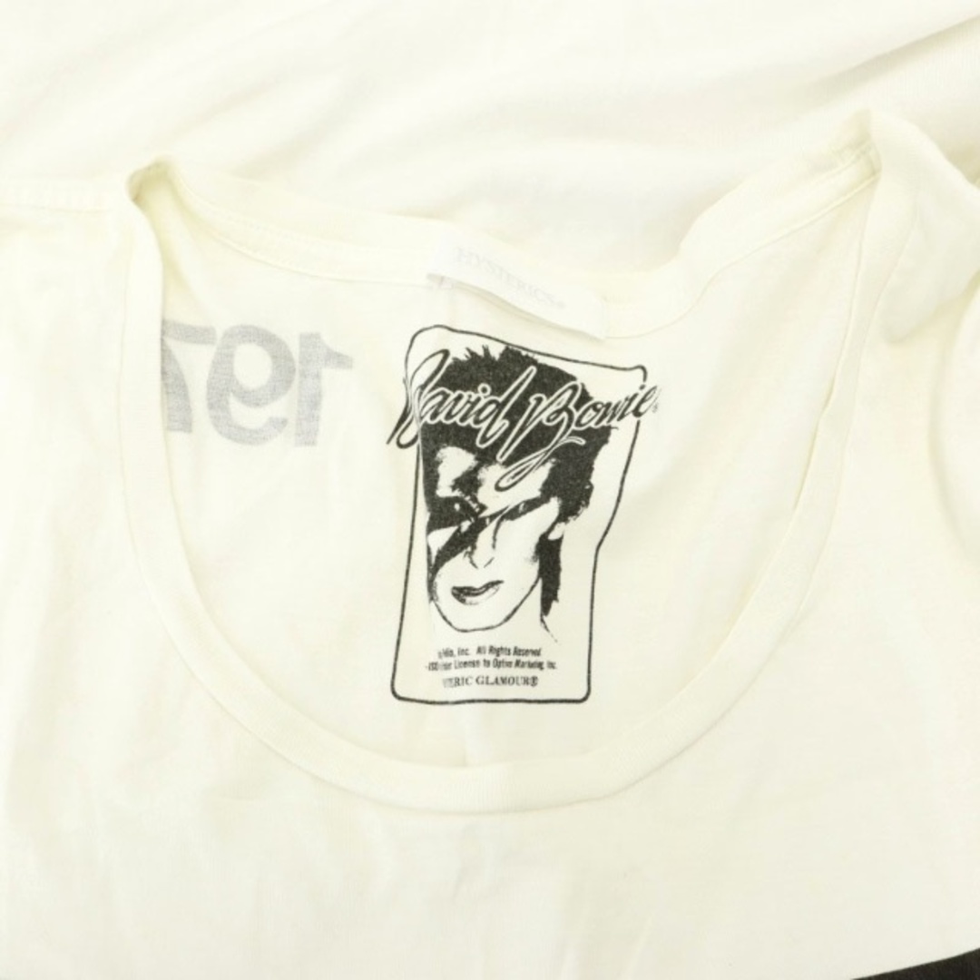 HYSTERICS(ヒステリックス)のヒステリックス David Bowie プリント 半袖カットソー Tシャツ 白 レディースのトップス(カットソー(半袖/袖なし))の商品写真