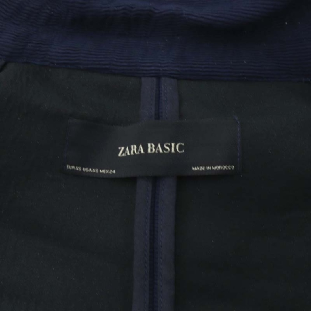 ザラ ベーシック ZARA BASIC スプリングコート アウター XS 紺 レディースのジャケット/アウター(スプリングコート)の商品写真