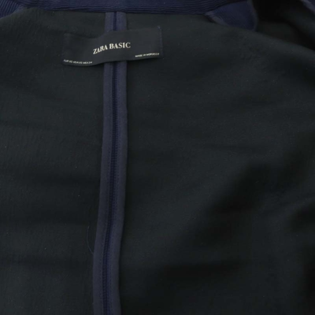 ザラ ベーシック ZARA BASIC スプリングコート アウター XS 紺 レディースのジャケット/アウター(スプリングコート)の商品写真