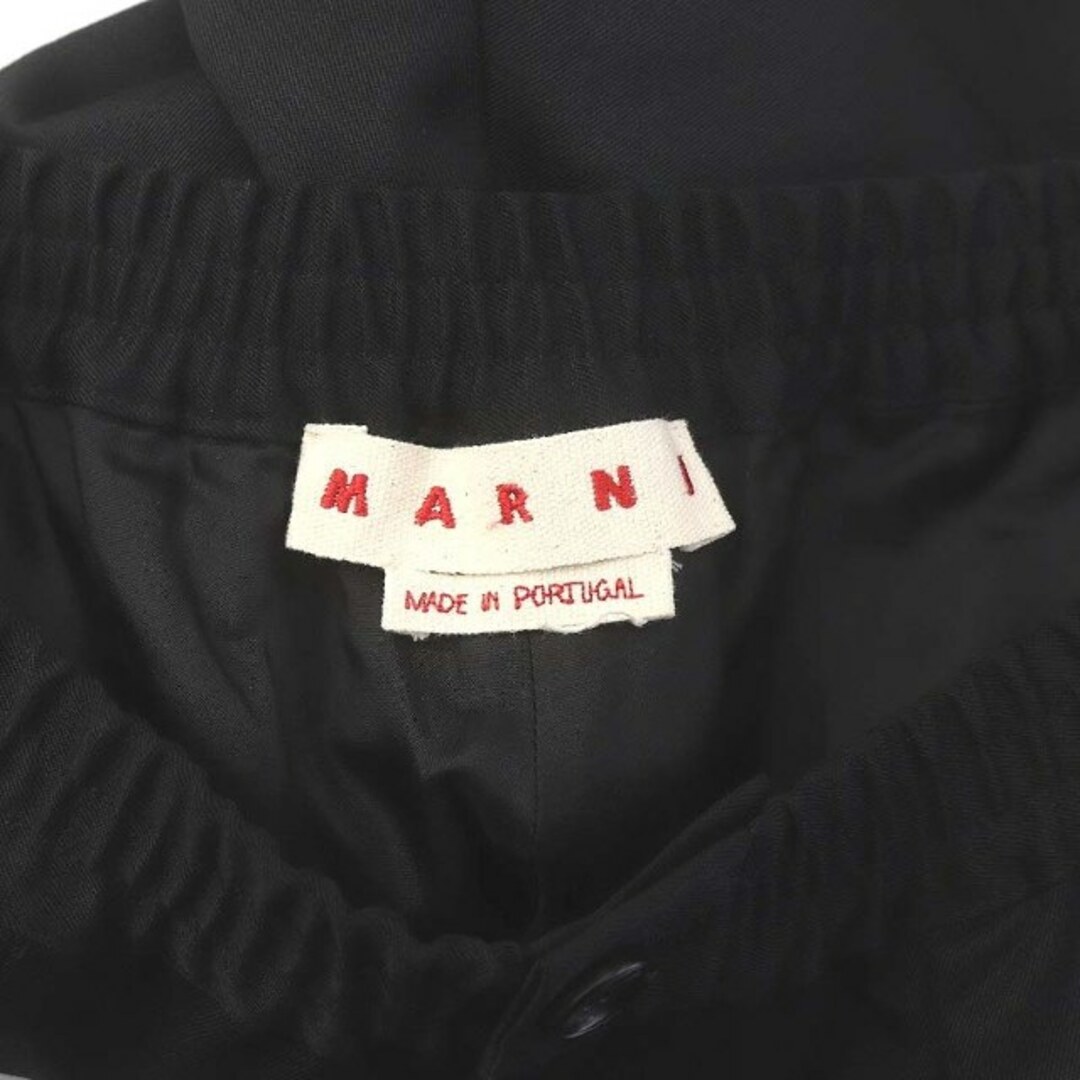 Marni(マルニ)のマルニ トロピカルウール パンツ ボタンフライ ウール 40 M 黒 ブラック メンズのパンツ(スラックス)の商品写真