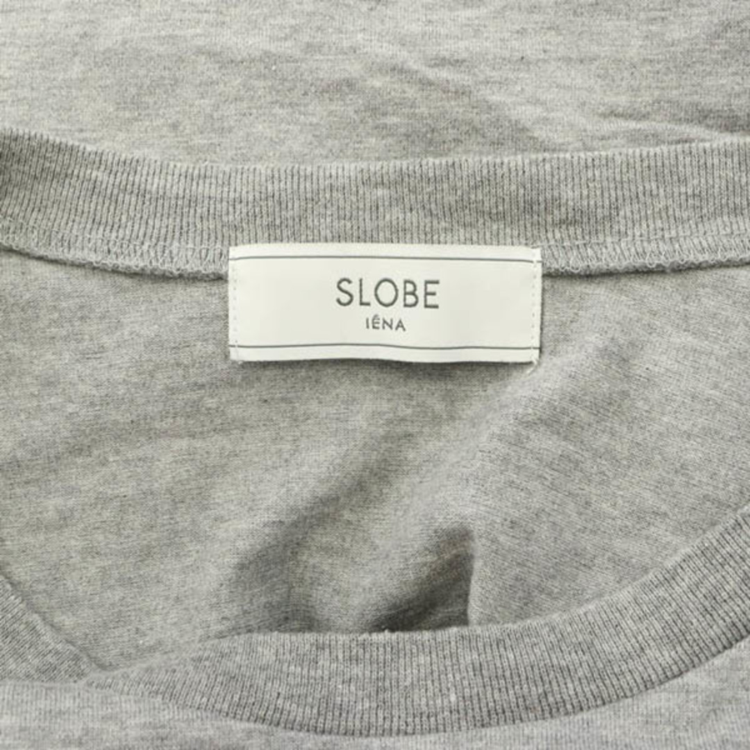 SLOBE IENA(スローブイエナ)のスローブ イエナ  Tシャツ カットソー 半袖 クルーネック コットン グレー レディースのトップス(Tシャツ(半袖/袖なし))の商品写真