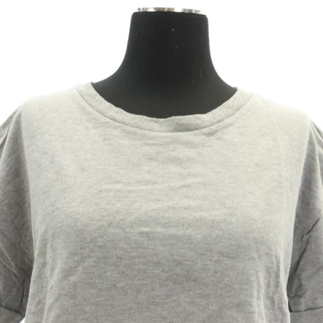 SLOBE IENA(スローブイエナ)のスローブ イエナ  Tシャツ カットソー 半袖 クルーネック コットン グレー レディースのトップス(Tシャツ(半袖/袖なし))の商品写真