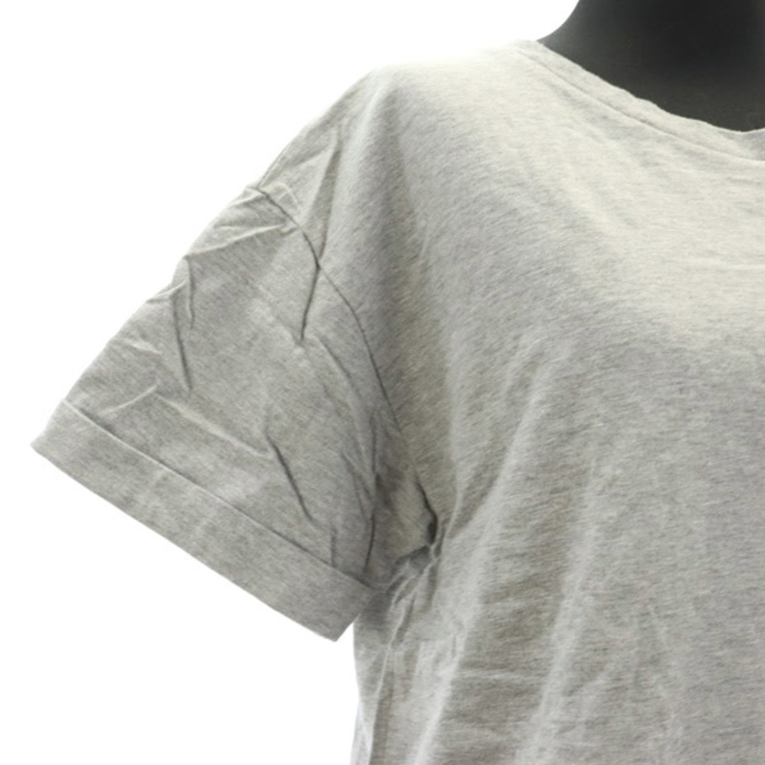 SLOBE IENA(スローブイエナ)のスローブ イエナ  Tシャツ カットソー 半袖 クルーネック コットン グレー レディースのトップス(Tシャツ(半袖/袖なし))の商品写真