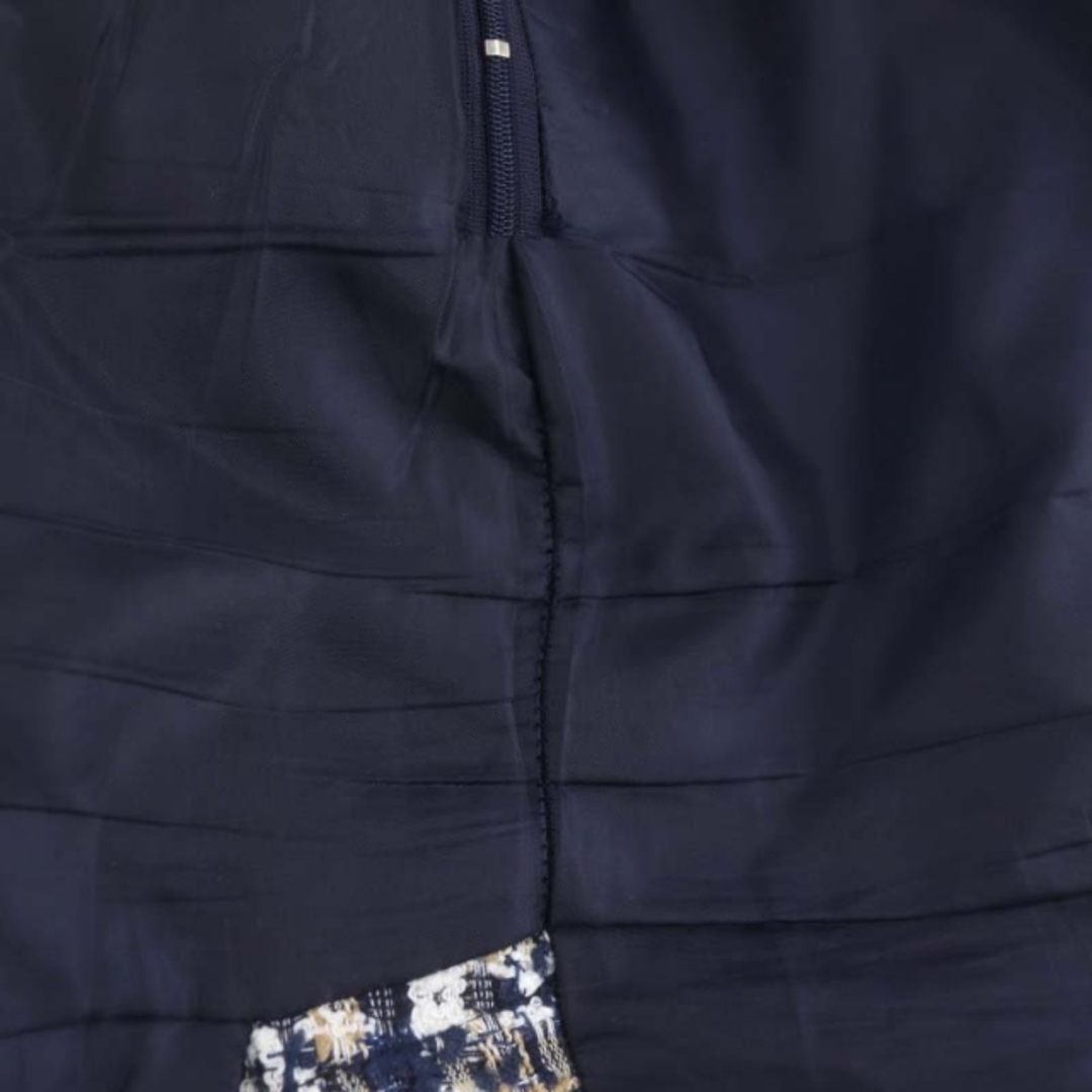 JUSGLITTY(ジャスグリッティー)のジャスグリッティー ファンシーツィードタイトスカート 膝丈 ラメ 1 紺 白 レディースのスカート(ひざ丈スカート)の商品写真
