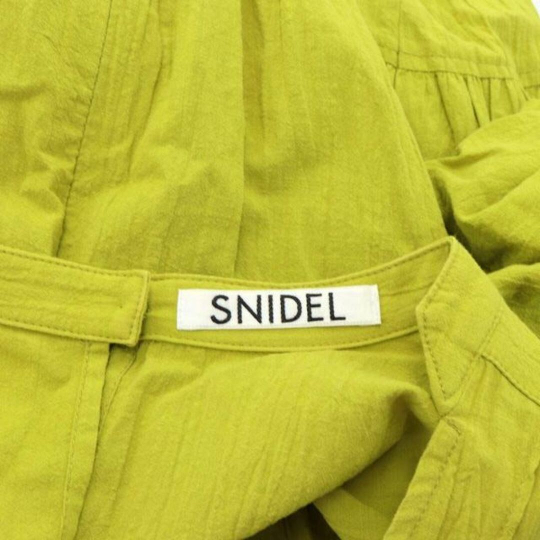 SNIDEL(スナイデル)のスナイデル コットンカシュクールワンピース ロング 半袖 インナー付き 0 黄緑 レディースのワンピース(ロングワンピース/マキシワンピース)の商品写真