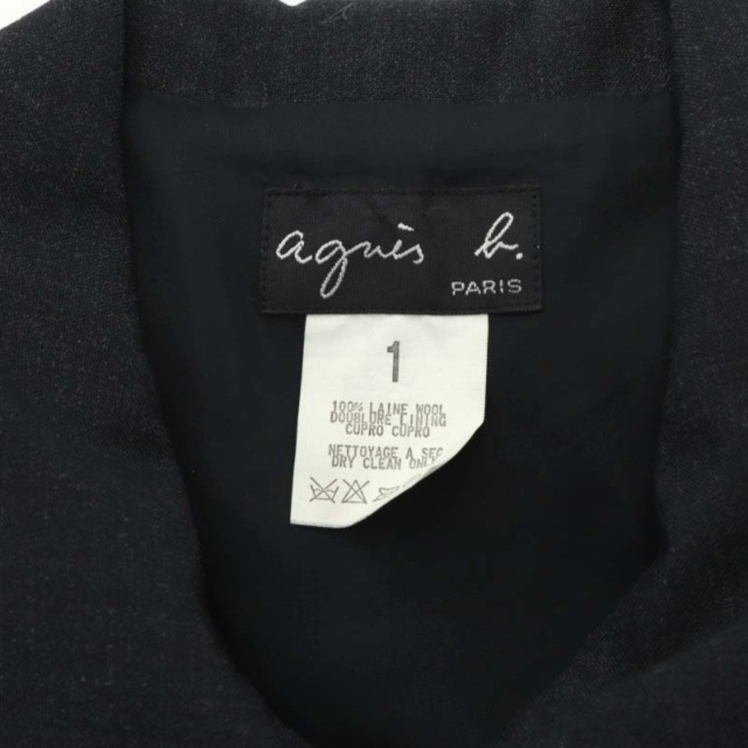 agnes b.(アニエスベー)のアニエスベー PARIS ステンカラー ジャケット アウター ウール 1 黒 レディースのジャケット/アウター(その他)の商品写真