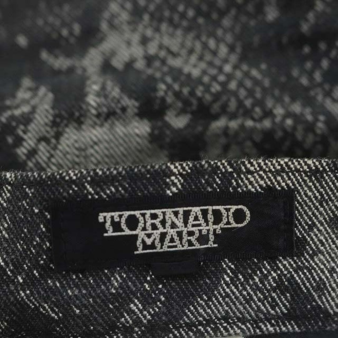 TORNADO MART(トルネードマート)のトルネードマート パイソン柄 ボタンフライ フレアパンツ S グレー 黒 メンズのパンツ(スラックス)の商品写真