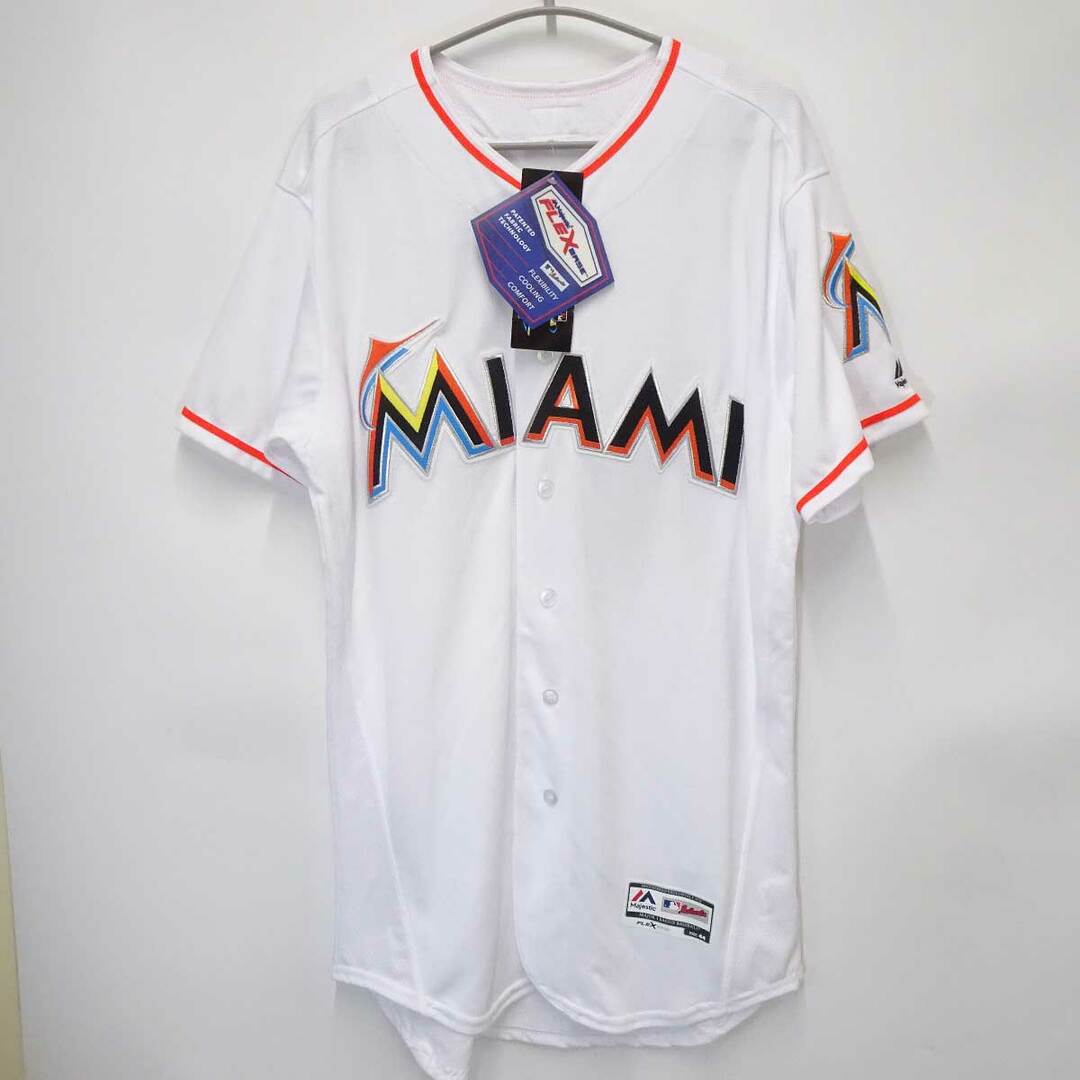 Majestic(マジェスティック)の【未使用】マジェスティック 2016年 マイアミマーリンズ Miami Marlins オーセンティック ユニフォーム #51 イチロー 44 Majestic MLB 野球 スポーツ/アウトドアの野球(ウェア)の商品写真